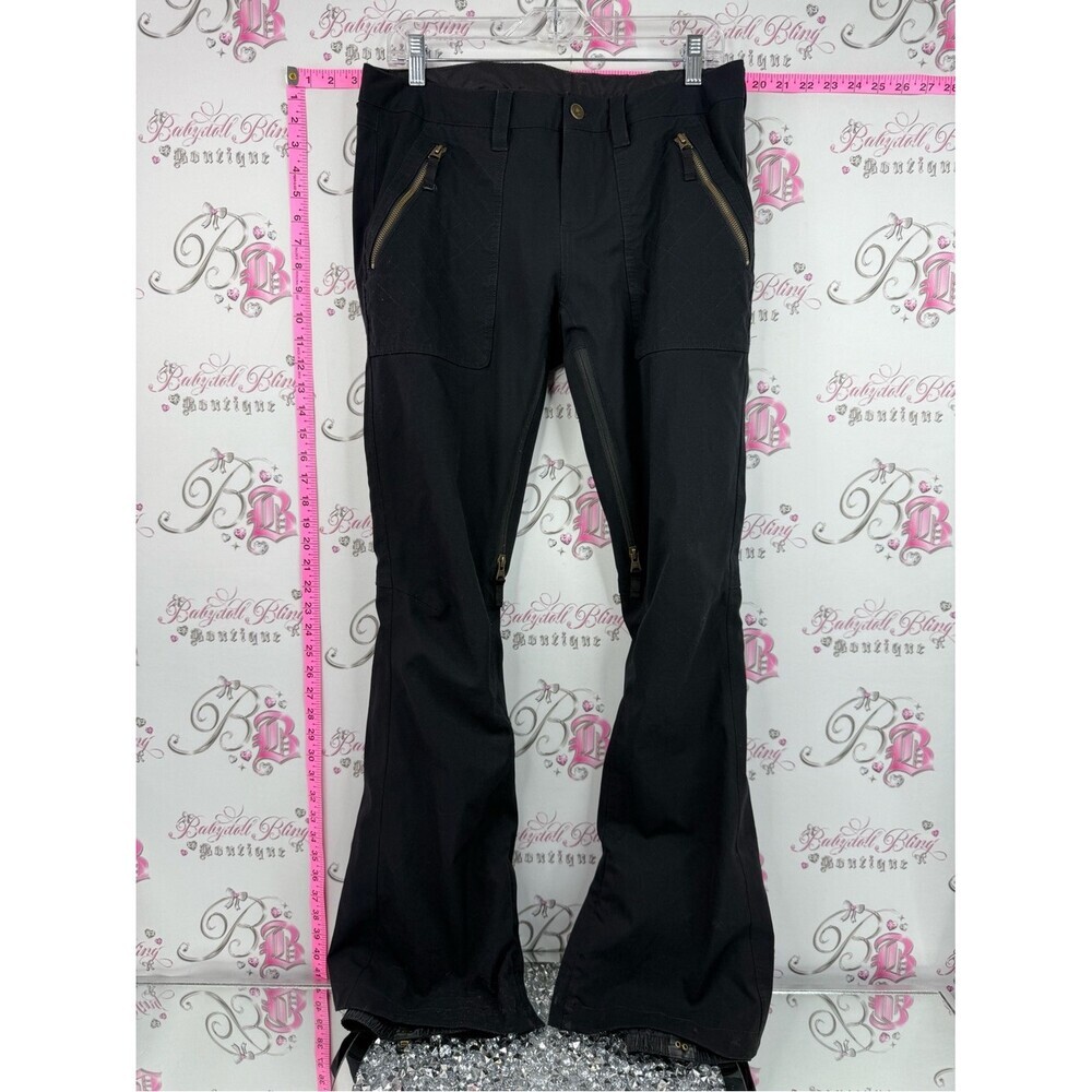 Burton snow pants gold hardware Black Snowboard Pants with Zip Pockets dryride